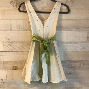 White and green size small dress
